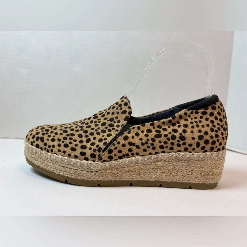 Dr. Scholl’s Be Free Frankley slip-on espadrilles wedges cheetah print size 6M